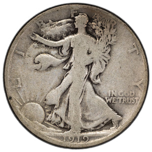 SOLD United States 1919-D 50 Cents Walking Liberty Half Dollar Silver Coin