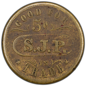 SOLD United States 5 Cents Tower, MN Brunswick & Balke Co S.J.P. Token TC-288311