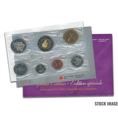 Canada 2003 Special Edition Coronation 7-Coin PL Proof-Like Mint Coin Set - Envelope + COA
