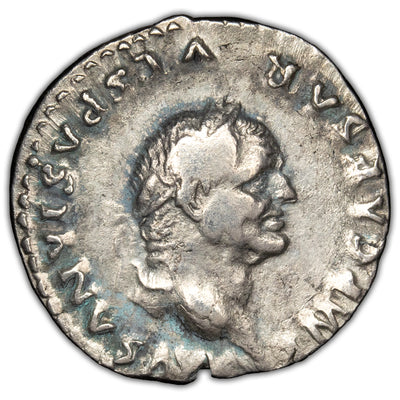 Ancient Rome AD 75 Vespasian AR Denarius Coin RIC #722 2.96g