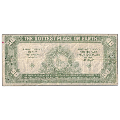 United States 1915 "50 Bucks" Panama California Expo 49 Camp Note