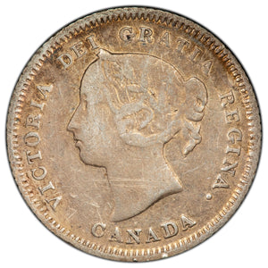 SOLD Canada 1883 Obverse #5 5 Cents Silver Coin - Fine