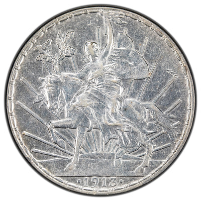 Mexico 1913 Caballito Peso Silver Coin - Cleaned