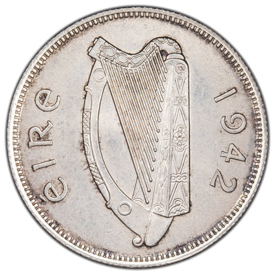 Ireland 1942 Florin Silver Coin KM #15 - Uncirculated