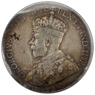 Canada 1914 50 Cents Half Dollar Silver Coin - ICCS VF-20