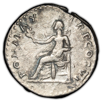 Ancient Rome AD 75 Vespasian AR Denarius Coin RIC #722 2.96g