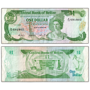Belize 1987 $1 One Dollar Note P #46c - VF
