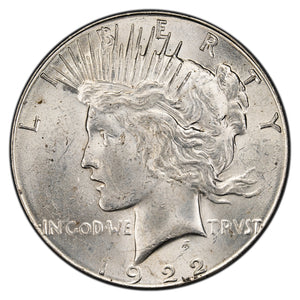 SOLD United States 1922-S $1 Peace Silver Dollar Coin