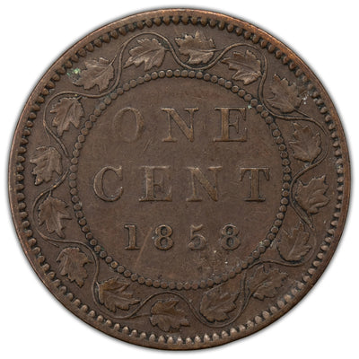 SOLD Canada 1858 1 Large Cent Coin First Year of Issue! - VG-10