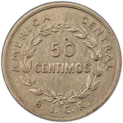 Costa Rica 1935 50 Centimos Coin KM #172