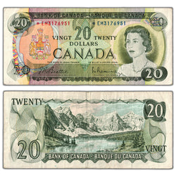 $20 1969 Bank of Canada Note *EM Replacement Prefix BC-50aA - F/VF