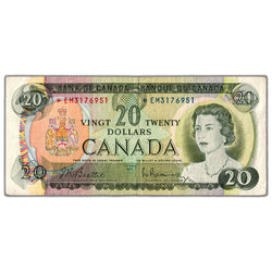 $20 1969 Bank of Canada Note *EM Replacement Prefix BC-50aA - F/VF