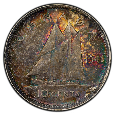 SOLD Canada 1941 10 Cents Dime Silver Coin - Choice UNC - Nice Toning!