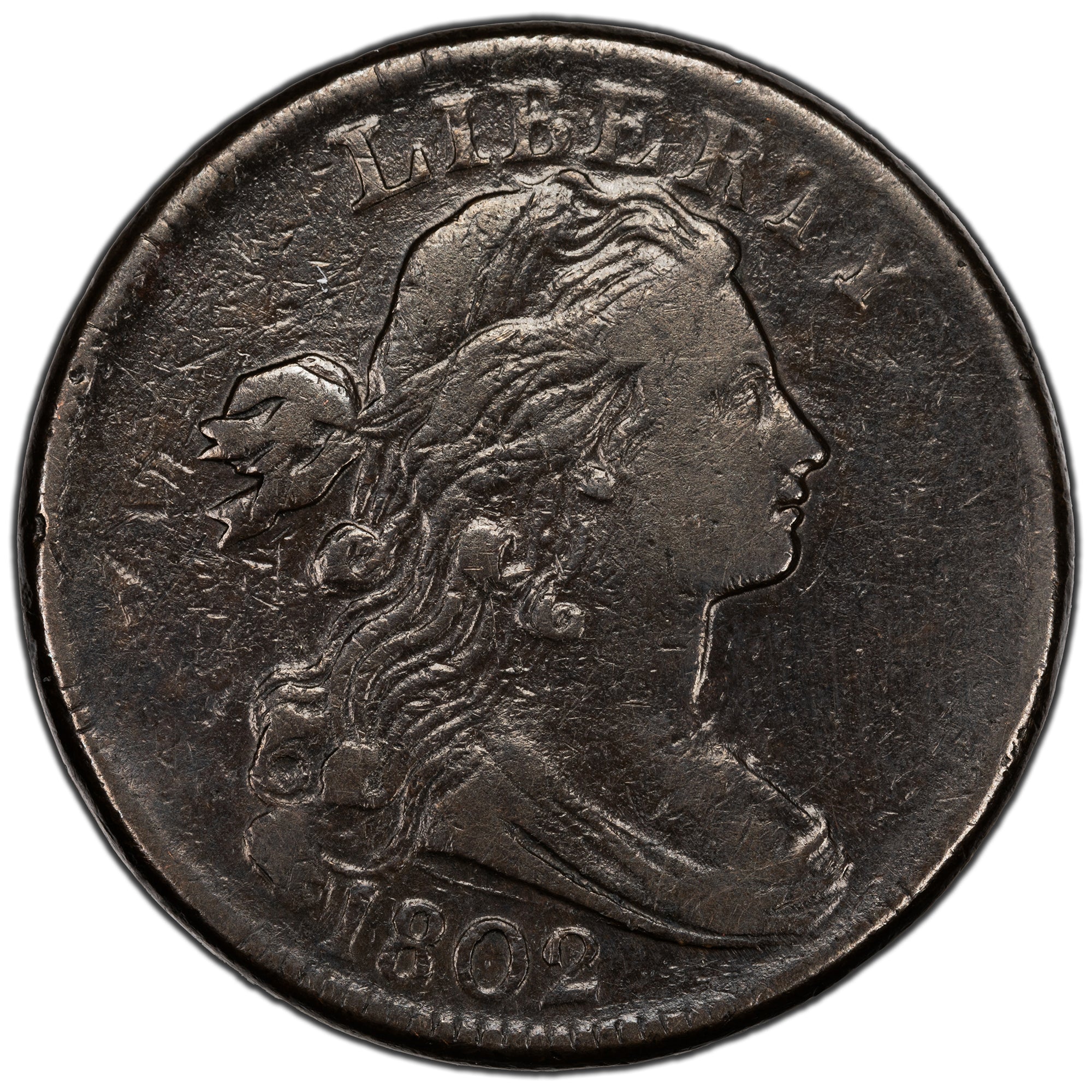 SOLD United States 1802 1 Cent Draped Bust Coin - The Toronto Coin Shop