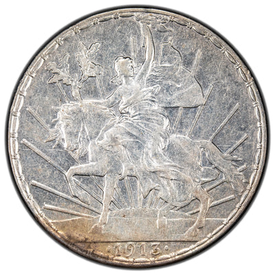 Mexico 1913 Caballito Peso Silver Coin - Cleaned