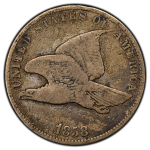 SOLD United States 1858 1 Cent Flying Eagle Penny Coin