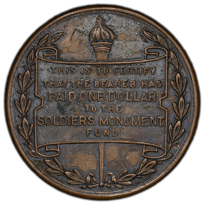 United States 1904 Beloit, WI Soldier's Monument Medal 38mm