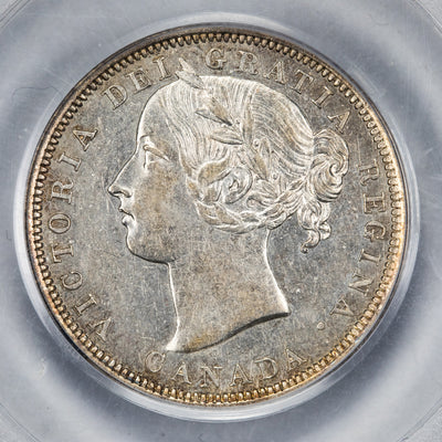 SOLD Canada 1858 20 Cents Silver Coin - PCGS XF-45 OGH