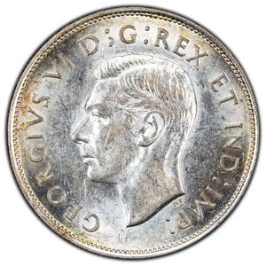 SOLD Canada 1942 50 Cents Half Dollar Silver Coin - Almost Uncirculated +