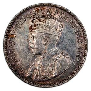 SOLD Canada 1930 25 Cents Quarter Silver Coin (cleaned)