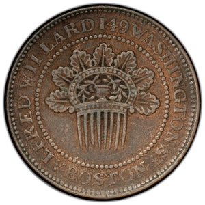 SOLD United States Boston 1835 Alfred Willard Hard Times Token HT-171