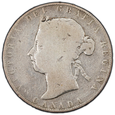 SOLD Canada 1899 50 Cents Half Dollar Silver Coin - Good