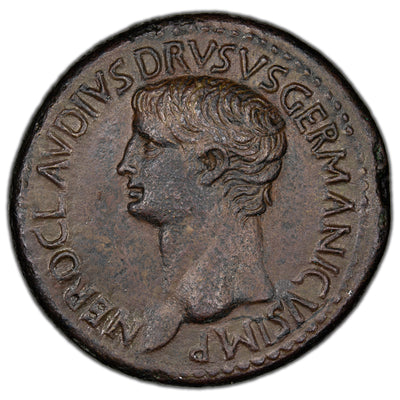 Ancient Rome Imperial AD 41-42 Nero Claudius Drusus struck under Claudius AE Sestertius