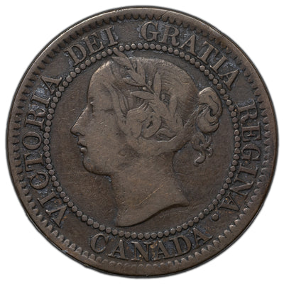 SOLD Canada 1858 1 Large Cent Coin - First Year of Issue - Fine