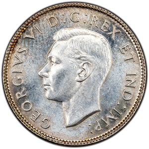 SOLD Canada 1947 25 Cents Quarter Silver Coin - MS-62