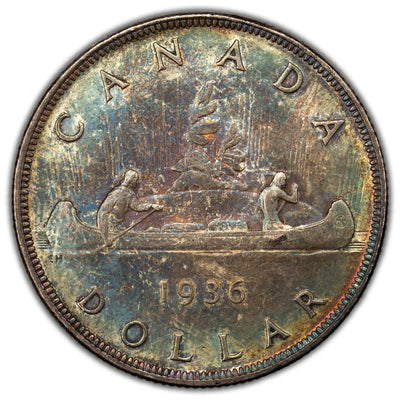 SOLD Canada 1936 $1 Silver Dollar Coin - MS-64 - Beautiful Toning!