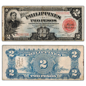 SOLD Philippines 1936 2 Two Pesos Note P #82 - Writing/Minor Piece Missing on Bottom