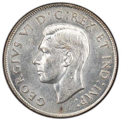 Canada 1945 50 Cents Half Dollar Silver Coin - Uncirculated