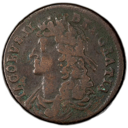 Ireland 1686 1/2d Half Penny Coin S-6576