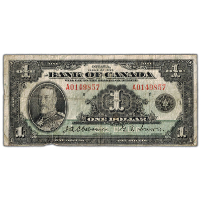 $1 1935 Bank of Canada Note English Text Letter 'A' BC-1 - Fine