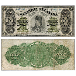 $1 1878 Dominion of Canada Note Payable at Montreal DC-8e-iii-O - Trimmed