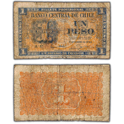 Chile 1943 1 One Peso Note P #90a - Circulated