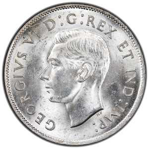 SOLD Canada 1944 50 Cents Half Dollar Silver Coin - Choice UNC.