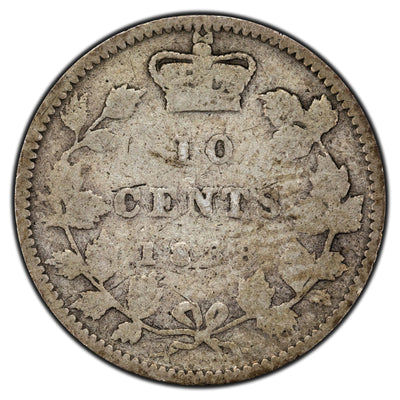Canada 1888 10 Cents Dime Silver Coin - Filler