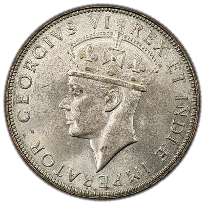 East Africa 1942-H Shilling Silver Coin