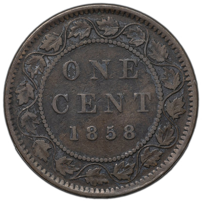 SOLD Canada 1858 1 Large Cent Coin - First Year of Issue - Fine