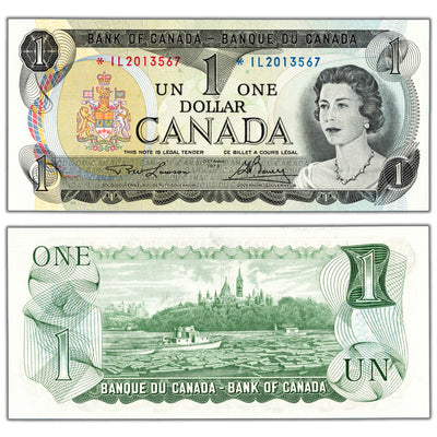 $1 1973 Bank of Canada Note *IL Replacement Prefix BC-46aA - UNC