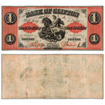 $1 1861 Bank of Clifton Canada Chartered Note with Overprint #125-12-04 - VF