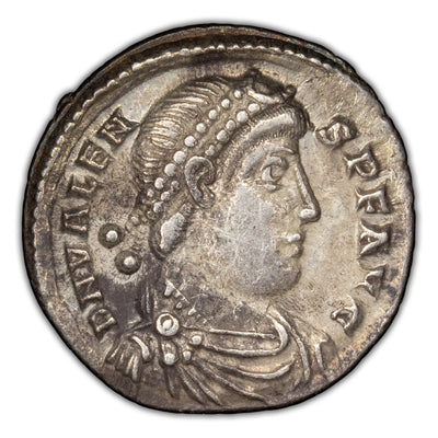 Ancient Rome AD 364-78 Valens Trier AR Siliqua Coin RIC #27e1 2.42g