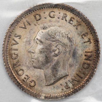 Canada 1939 10 Cents Dime Silver Coin - ICCS MS-65