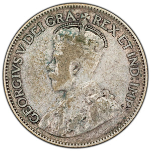 SOLD Canada 1921 25 Cents Quarter Silver Coin - VG-10