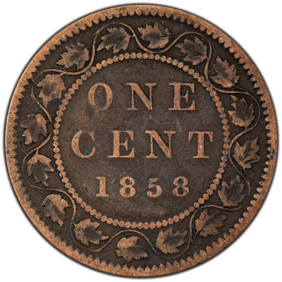 SOLD Canada 1858 1 One Large Cent Coin First Year of Issue! - Very Good