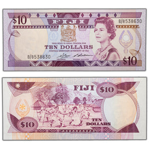 SOLD Fiji 1986 $10 Ten Dollars Note P #79 - UNC