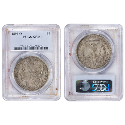 SOLD United States 1896-O $1 Morgan Silver Dollar Coin - PCGS XF-45