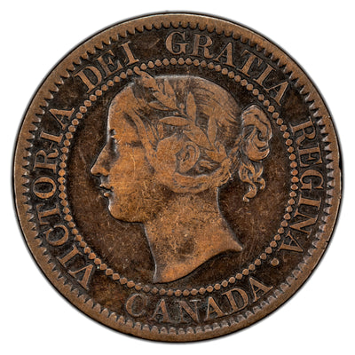Canada 1858 One Large Cent Coin First Year of Issue! - Fine