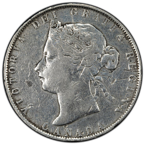 SOLD Canada 1870 LCW 50 Cents Half Dollar Silver Coin - Damaged/Filler